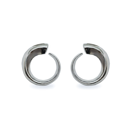 Sculpted Crescent Hoop Earrings