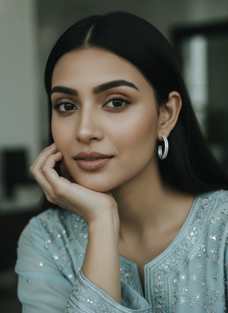 Silver Glimmer Earring